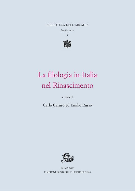 Produktbild: La filologia in Italia nel Rinascimento