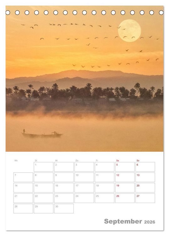 Produktbild: VOLLMOND-Planer - Im Licht der Nacht (Tischkalender 2026 DIN A5 hoch), CALVENDO Monatskalender