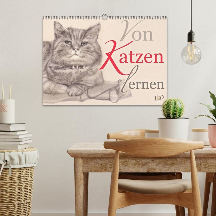Produktbild: Von Katzen lernen (Wandkalender 2026 DIN A3 quer), CALVENDO Monatskalender