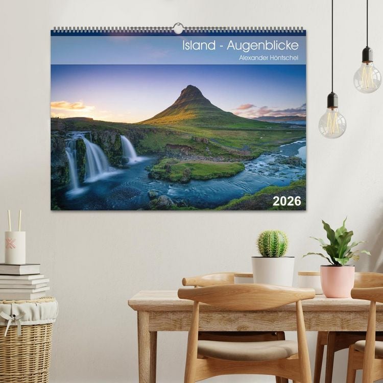Produktbild: Island - Augenblicke 2026 (Wandkalender 2026 DIN A2 quer), CALVENDO Monatskalender