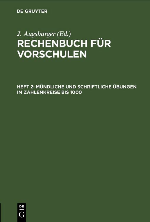 Produktbild: M&uuml;ndliche und schriftliche &Uuml;bungen im Zahlenkreise bis 1000.