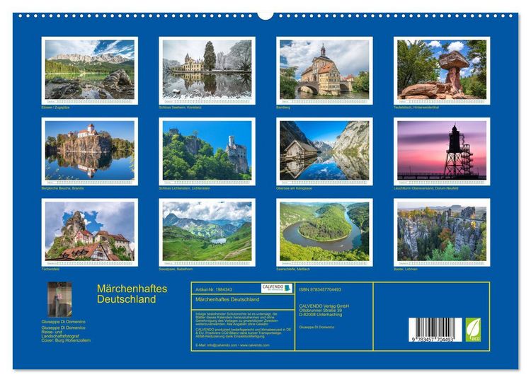 Produktbild: M&auml;rchenhaftes Deutschland (hochwertiger Premium Wandkalender 2026 DIN A2 quer), Kunstdruck in Hochglanz