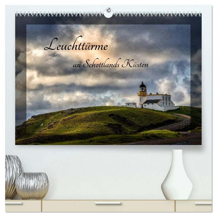 Produktbild: Leuchtt&uuml;rme an Schottlands K&uuml;sten (hochwertiger Premium Wandkalender 2026 DIN A2 quer), Kunstdruck in Hochglanz