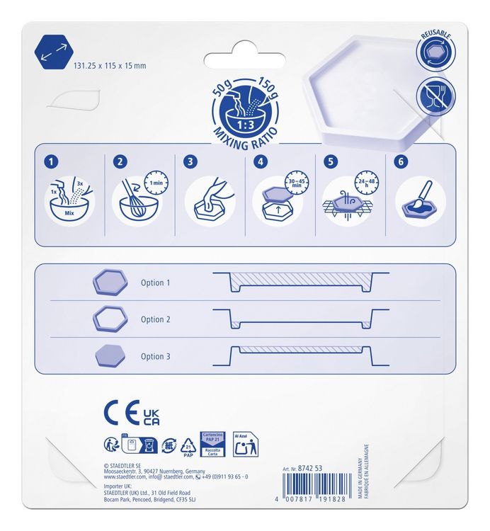 Produktbild: STAEDTLER FIMO Gie&szlig;form Schale sechseck, 1 St&uuml;ck