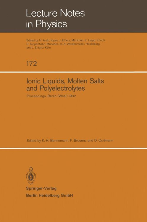 Produktbild: Ionic Liquids, Molten Salts, and Polyelectrolytes