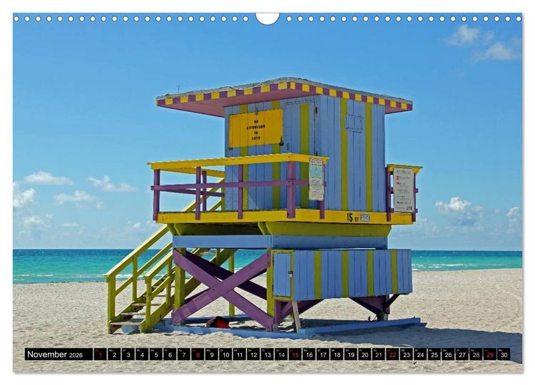 Produktbild: MIAMI (Wandkalender 2026 DIN A3 quer), CALVENDO Monatskalender