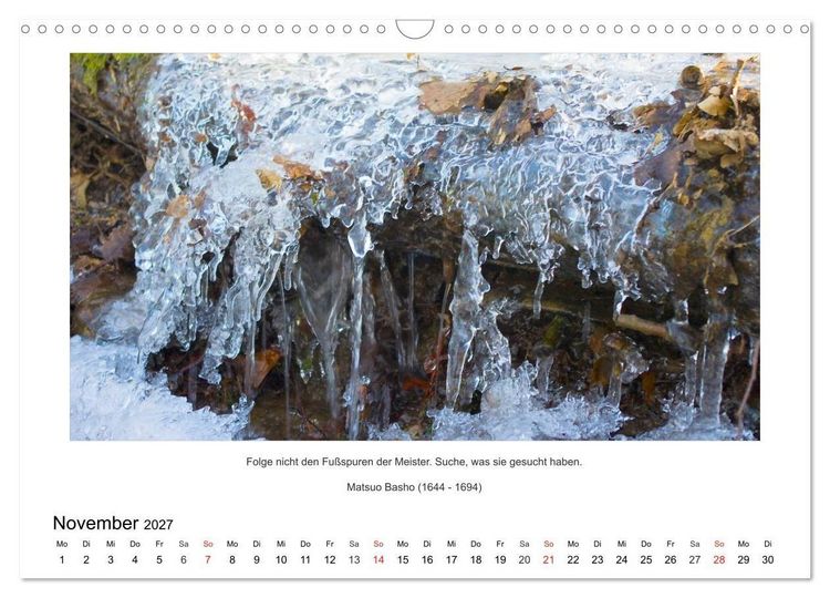 Produktbild: Der Naturkalender mit Zitaten und Spr&uuml;chen (Wandkalender 2027 DIN A3 quer), CALVENDO Monatskalender