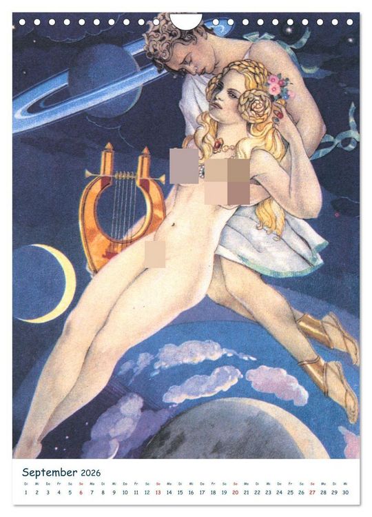 Produktbild: Frivole Malerei 2026. Nackte Tatsachen von Umberto Brunelleschi (Wandkalender 2026 DIN A4 hoch), CALVENDO Monatskalender