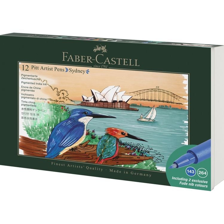 Produktbild: Faber-Castell Tuschestift Pitt Artist Pen, 12er Geschenk Set Sydney