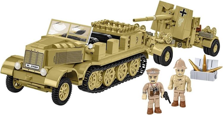 Produktbild: COBI Historical Collection 3143 - Sd.Kfz.8 Towing 8.8 cm Flak 36, WWII, Bausatz 1:35, 975/2 Klemmbausteine