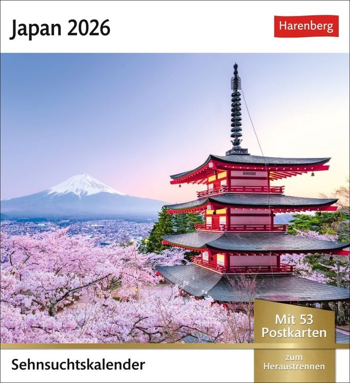 Bild vom Artikel Japan Sehnsuchtskalender 2026 - Wochenkalender mit 53 Postkarten vom Autor Harenberg