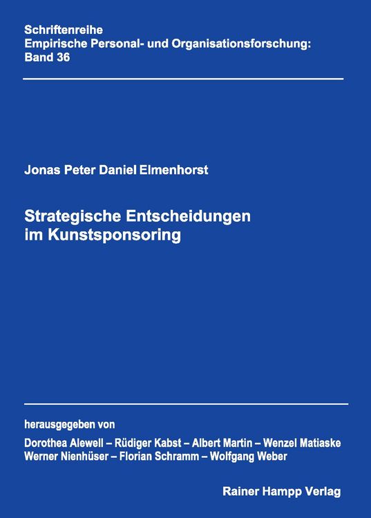 Produktbild: Strategische Entscheidungen im Kunstsponsoring