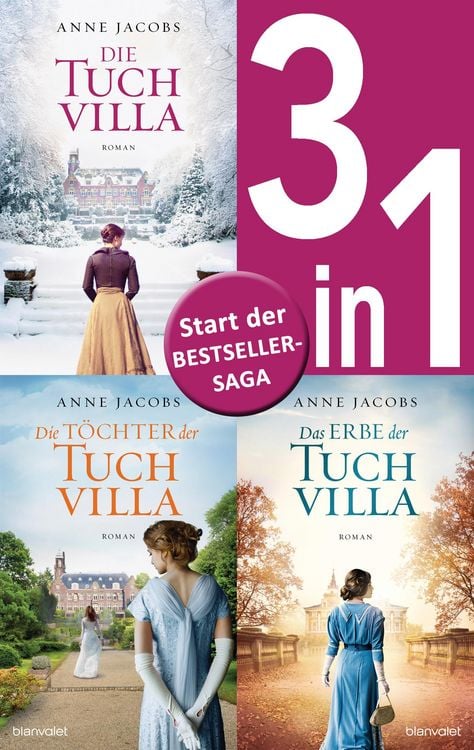 Produktbild: Die Tuchvilla-Saga Band 1-3: - Die Tuchvilla / Die Töchter der Tuchvilla / Das Erbe der Tuchvilla (3in1-Bundle)