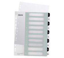 Produktbild: Leitz WOW Register PC PP 1-6 schw/wei&szlig;