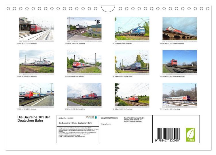 Produktbild: Die Baureihe 101 der Deutschen Bahn (Wandkalender 2026 DIN A4 quer), CALVENDO Monatskalender