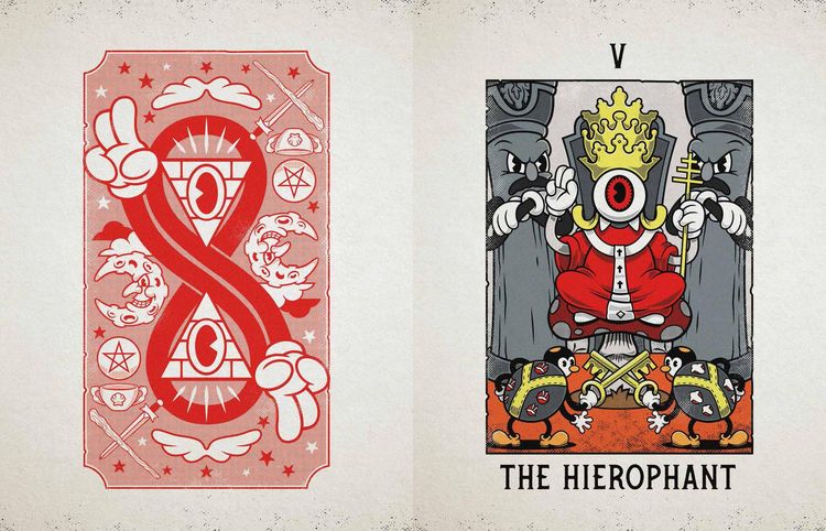 Produktbild: Mystical Medleys: A Vintage Cartoon Tarot Poster Book