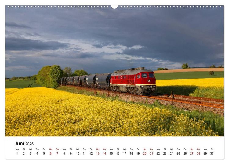 Produktbild: Unterwegs auf den Schienenwegen von Ostsachsen (Wandkalender 2026 DIN A2 quer), CALVENDO Monatskalender