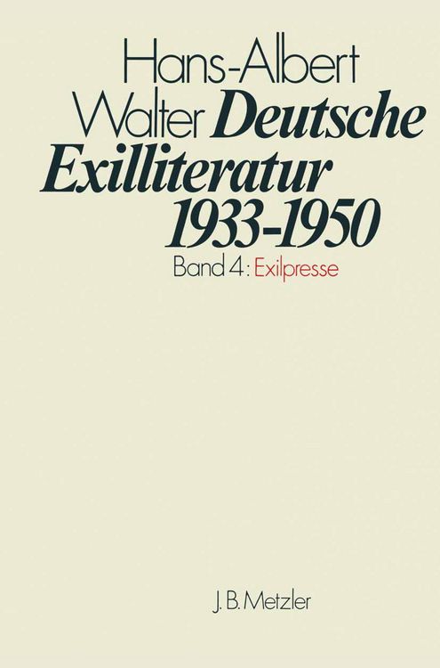 Produktbild: Deutsche Exilliteratur 1933-1950
