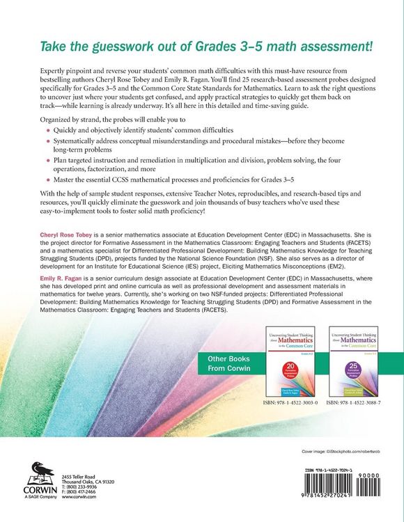 Produktbild: Uncovering Student Thinking About Mathematics in the Common Core, Grades 3-5