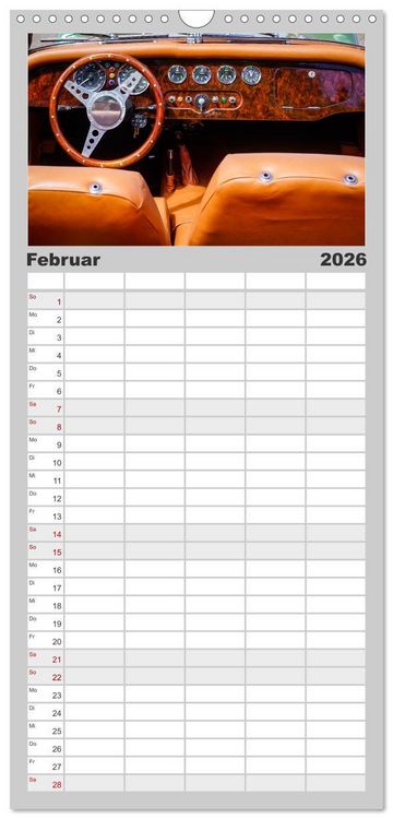 Produktbild: Familienplaner 2026 - Oldtimer: detailverliebt mit 5 Spalten (Wandkalender, 21 x 45 cm) CALVENDO