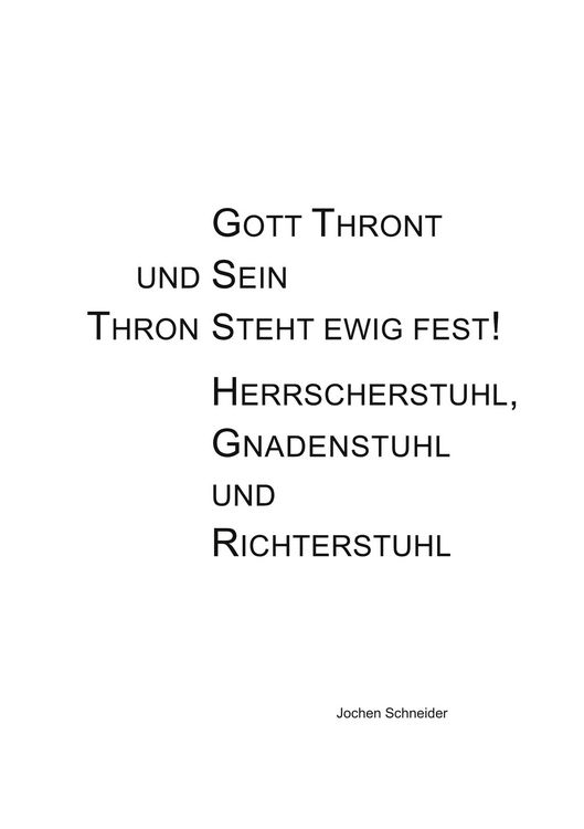 Produktbild: Gott thront und Sein Thron steht ewig fest