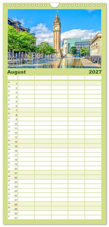 Produktbild: Familienplaner 2027 - Britische Inseln - Highlights des K&ouml;nigreichs mit 5 Spalten (Wandkalender, 21 x 45 cm) CALVENDO