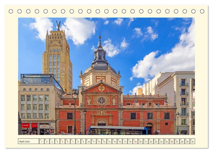 Produktbild: Madrid &ndash; Metropole mit Herz (Tischkalender 2026 DIN A5 quer), CALVENDO Monatskalender