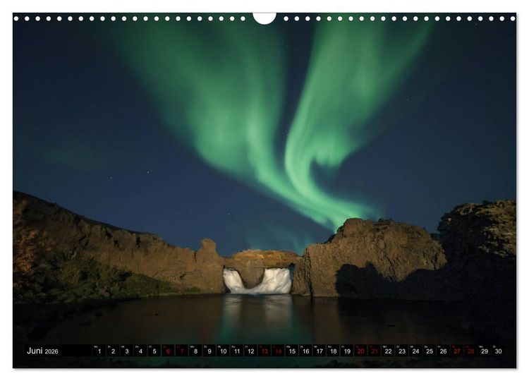 Produktbild: Aurora borealis - Magische Polarlichtn&auml;chte in Island und Norwegen (Wandkalender 2026 DIN A3 quer), CALVENDO Monatskalender