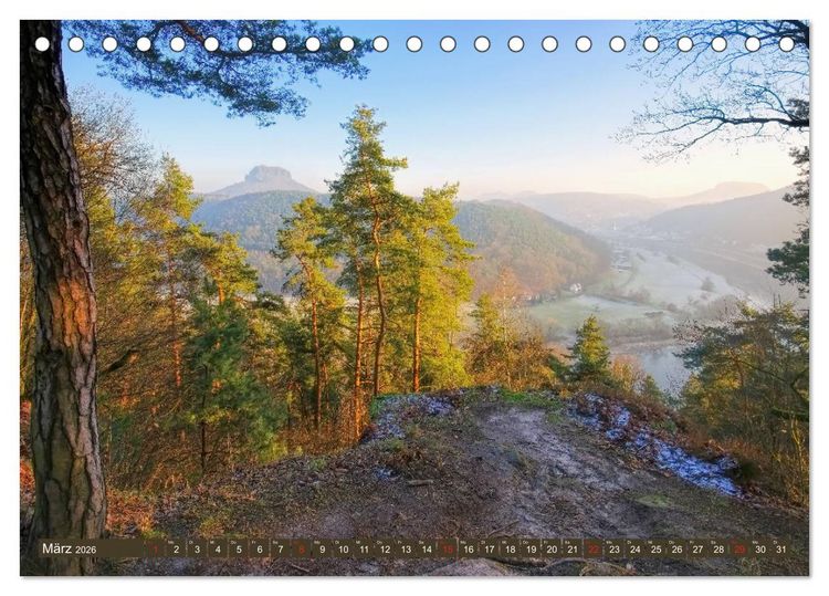 Produktbild: Die Sch&ouml;nheit der S&auml;chsischen Schweiz (Tischkalender 2026 DIN A5 quer), CALVENDO Monatskalender