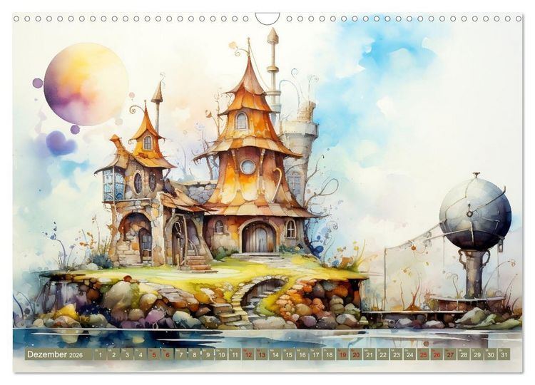 Produktbild: Kuriose H&auml;user (Wandkalender 2026 DIN A3 quer), CALVENDO Monatskalender