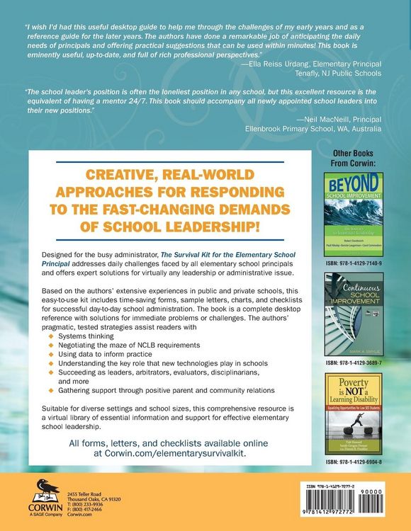 Produktbild: The Survival Kit for the Elementary School Principal