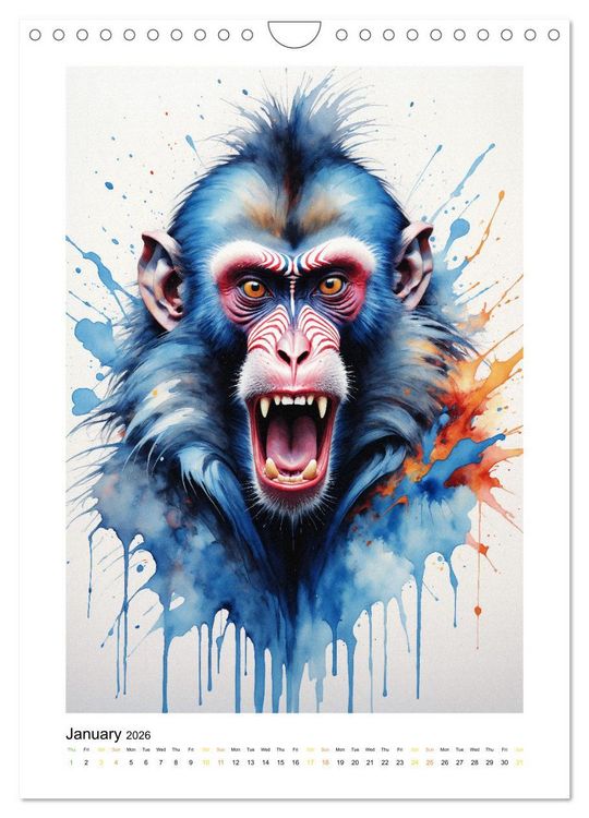 Produktbild: Fantastic Animal World: A Play of Colors and Elegance (Wall Calendar 2026 DIN A4 portrait), CALVENDO 12 Month Wall Calendar