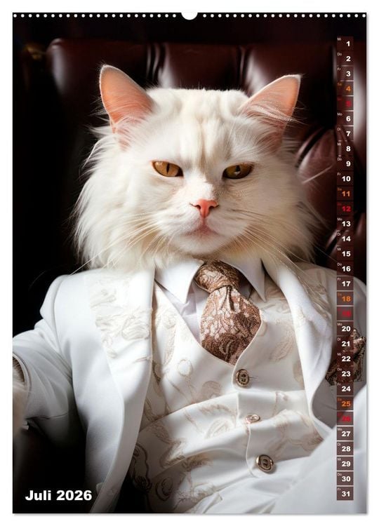 Produktbild: Stylische Katzen (hochwertiger Premium Wandkalender 2026 DIN A2 hoch), Kunstdruck in Hochglanz