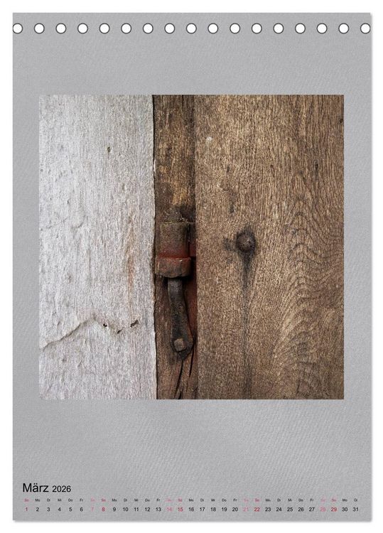 Produktbild: Holz in alten Verbindungen (Tischkalender 2026 DIN A5 hoch), CALVENDO Monatskalender