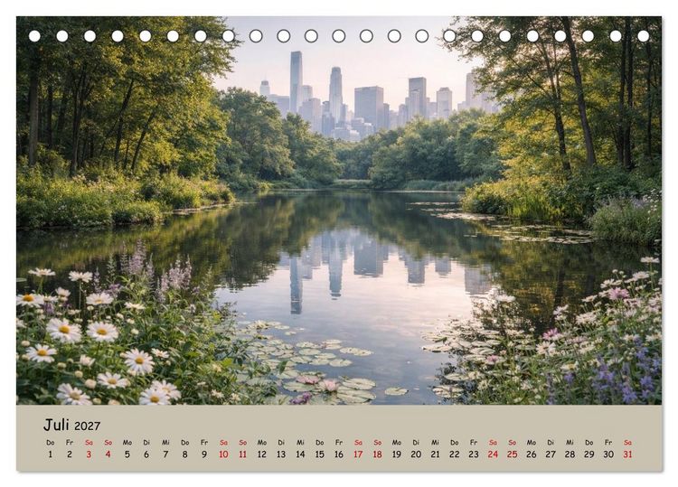 Produktbild: Urbane Oasen - Wo die Stadt aufblüht (Tischkalender 2027 DIN A5 quer), CALVENDO Monatskalender