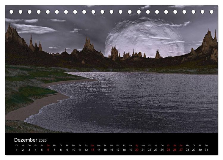 Produktbild: Fantasie-Planeten (Tischkalender 2026 DIN A5 quer), CALVENDO Monatskalender