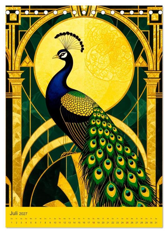 Produktbild: Art Deco Luxury &ndash; Golden Twenties (Tischkalender 2027 DIN A5 hoch), CALVENDO Monatskalender