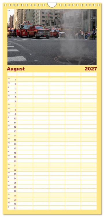 Produktbild: Familienplaner 2027 - Feuerwehr New York - Heart of the City mit 5 Spalten (Wandkalender, 21 x 45 cm) CALVENDO