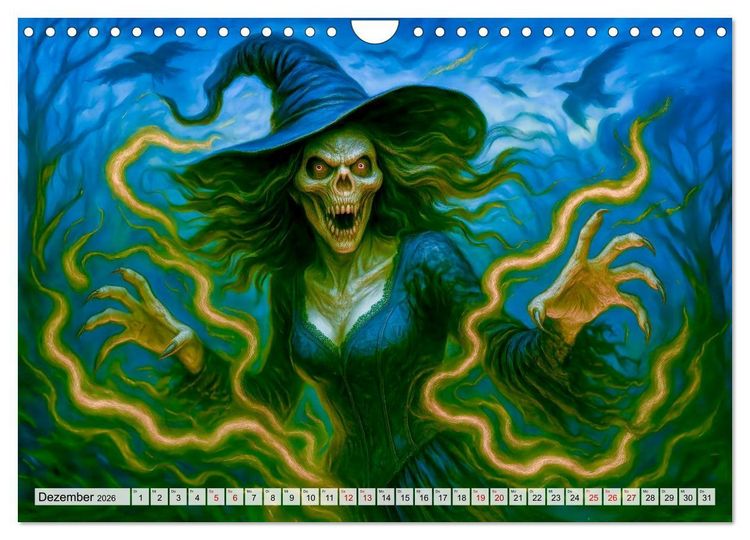 Produktbild: Mystische Hexen - Magische Frauen und finstere N&auml;chte (Wandkalender 2026 DIN A4 quer), CALVENDO Monatskalender
