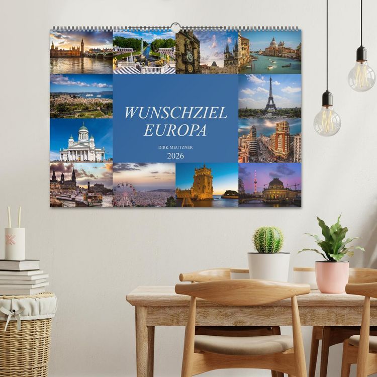 Produktbild: Wunschziel Europa (Wandkalender 2026 DIN A2 quer), CALVENDO Monatskalender