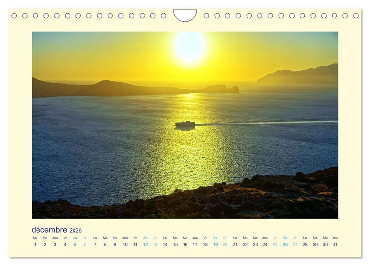 Produktbild: Les &icirc;les mythiques de Gr&egrave;ce - MILOS (Calendrier mural 2026 DIN A4 vertical), CALVENDO calendrier mensuel