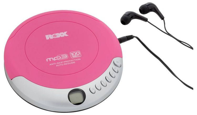 Produktbild: Roxx PCD 501 pink Tragbarer CD-Player CD, CD-R, CD-RW, MP3 Pink, Silber