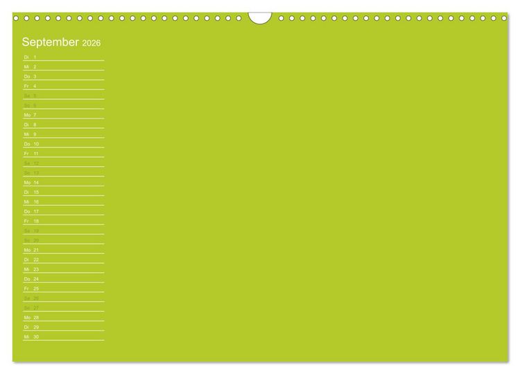 Produktbild: Bastel-Geburtstagskalender gr&uuml;n / Geburtstagskalender (Wandkalender 2026 DIN A3 quer), CALVENDO Monatskalender