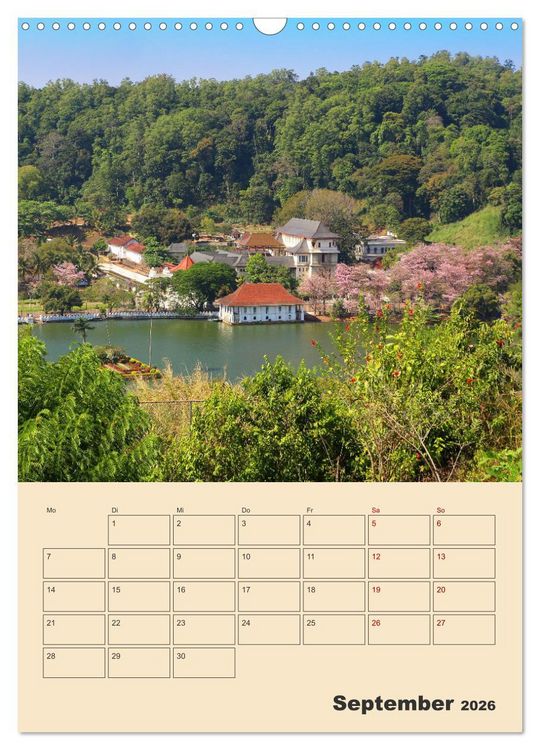 Produktbild: Sri Lanka - Terminplaner (Wandkalender 2026 DIN A3 hoch), CALVENDO Monatskalender
