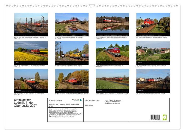 Produktbild: Eins&auml;tze der Ludmilla in der Oberlausitz 2027 (Wandkalender 2027 DIN A2 quer), CALVENDO Monatskalender