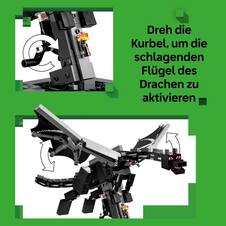 Produktbild: LEGO Minecraft 21595 Der Enderdrache, Gamer Spielzeug ab 10 Jahren