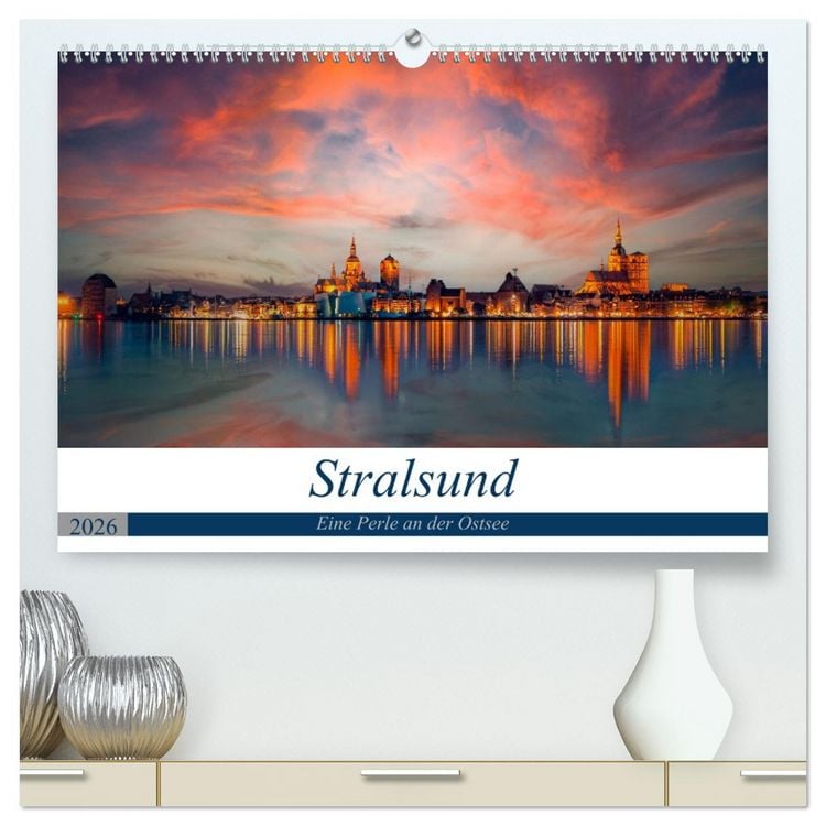 Produktbild: Stralsund, Eine Perle an der Ostsee (hochwertiger Premium Wandkalender 2026 DIN A2 quer), Kunstdruck in Hochglanz