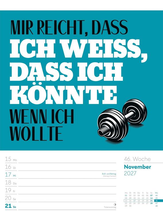 Produktbild: Klartext Spr&uuml;chekalender Wochenplaner 2027