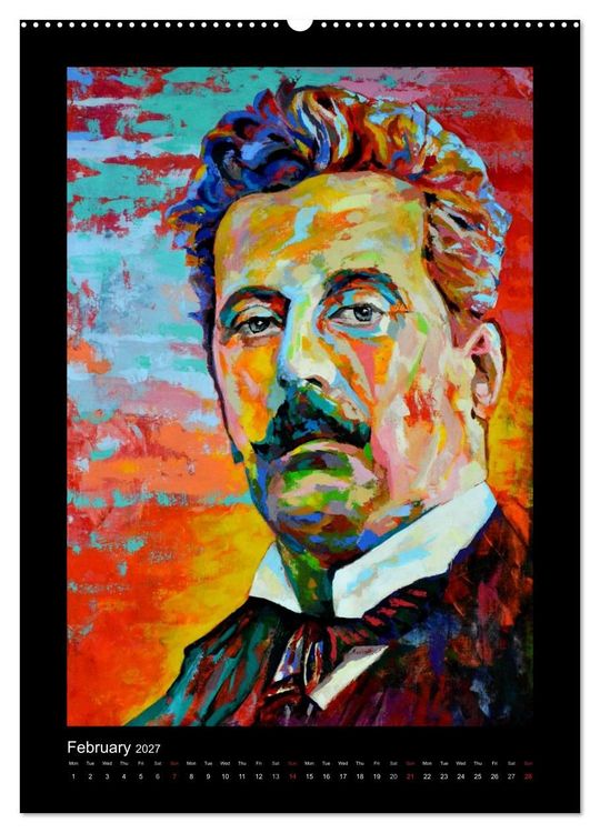 Produktbild: Pop Art Famous composers (High Quality Premium Wall Calendar 2027 DIN A2 portrait),CALVENDO 12 Month Wall Calendar