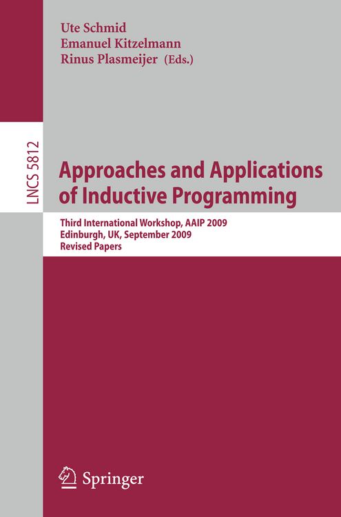 Produktbild: Approaches and Applications of Inductive Programming